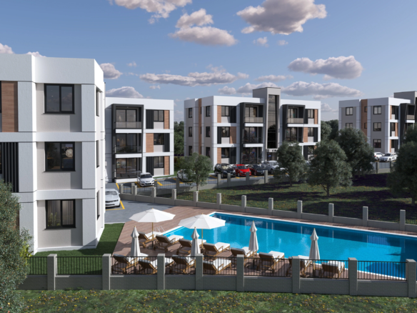 3-Zimmer-Wohnung Lapta Nord Zypern – moderne Ausstattung mit Meerblick und flexiblen Zahlungsplänen