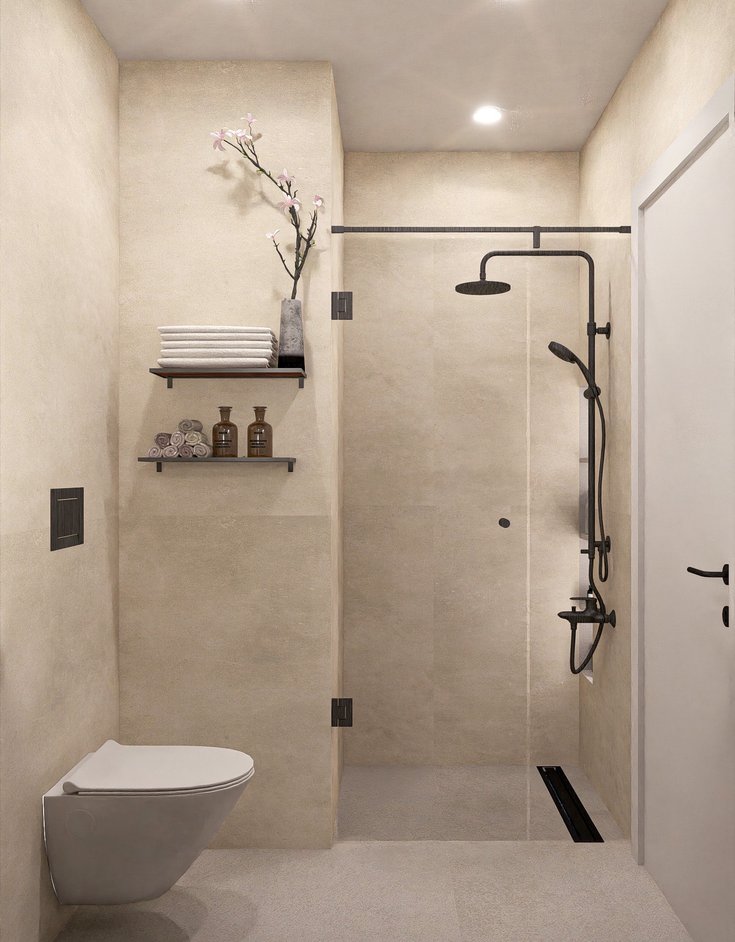 En-Suite Badezimmer – Off Plan 1–2 Zimmer Luxus Apartments in Karsiyaka Nordzypern