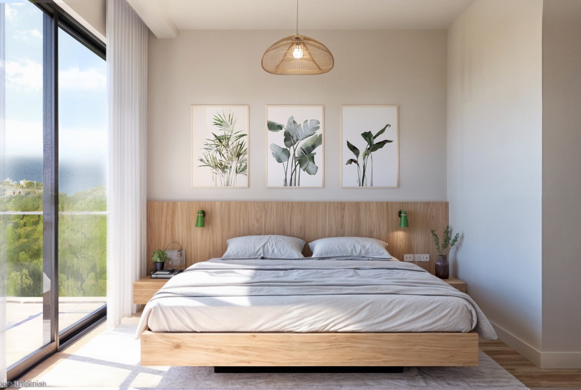 Schlafzimmer 1 – Off Plan 1–2 Zimmer Luxus Apartments in Karsiyaka Nordzypern