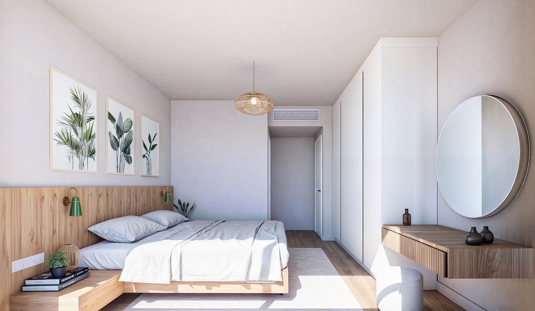 Schlafzimmer 3 – Off Plan 1–2 Zimmer Luxus Apartments in Karsiyaka Nordzypern