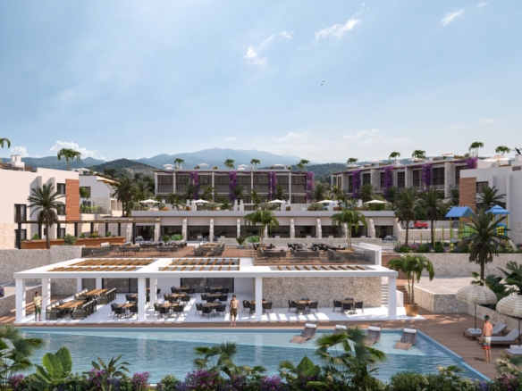 Modernes Resortprojekt in Esentepe Nordzypern mit Meerblick – Außenansicht der Neubauanlage