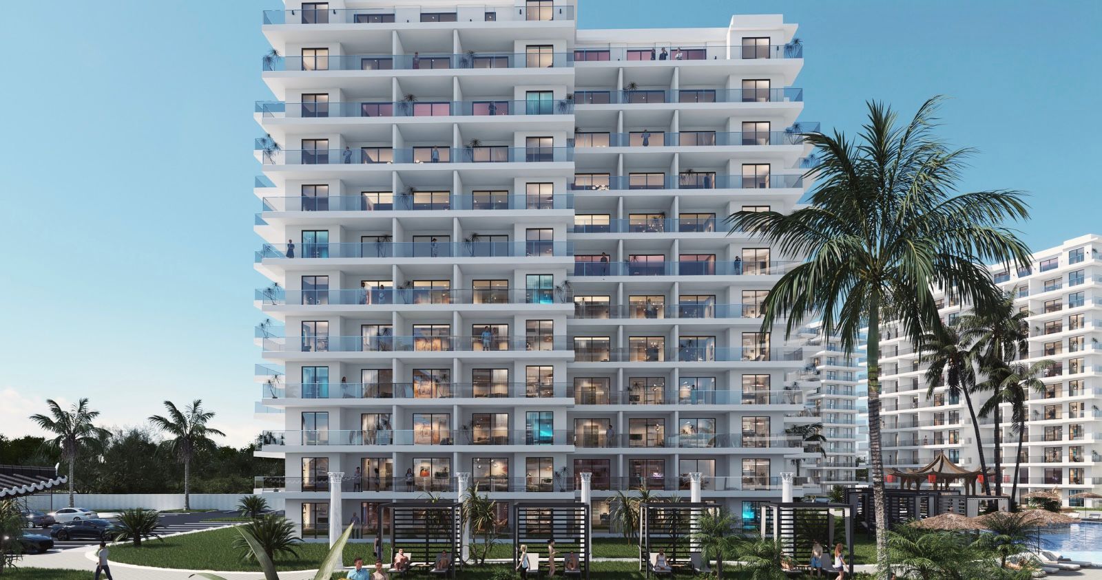 Modernes Thailand Wellness Projekt in Iskele Nordzypern mit Resort- und Poolbereich