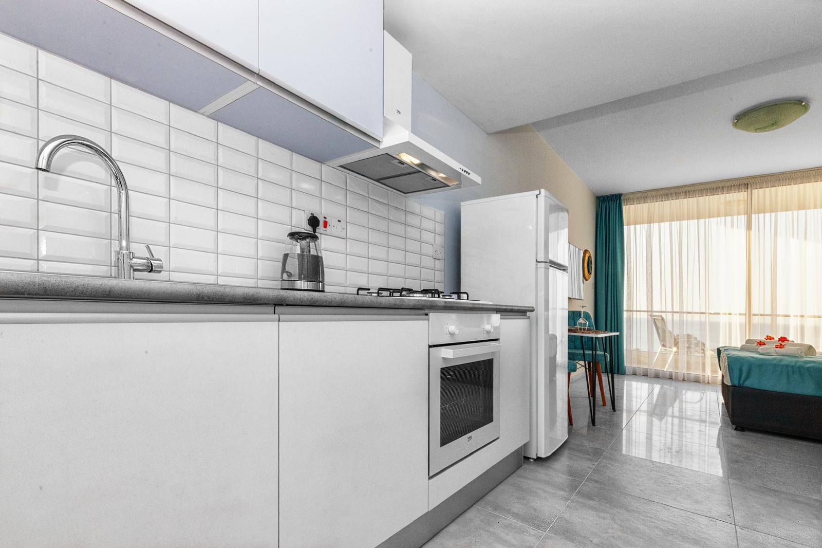 Iskele Nordzypern Einzimmerwohnung – möbliertes Studio mit Meerblick