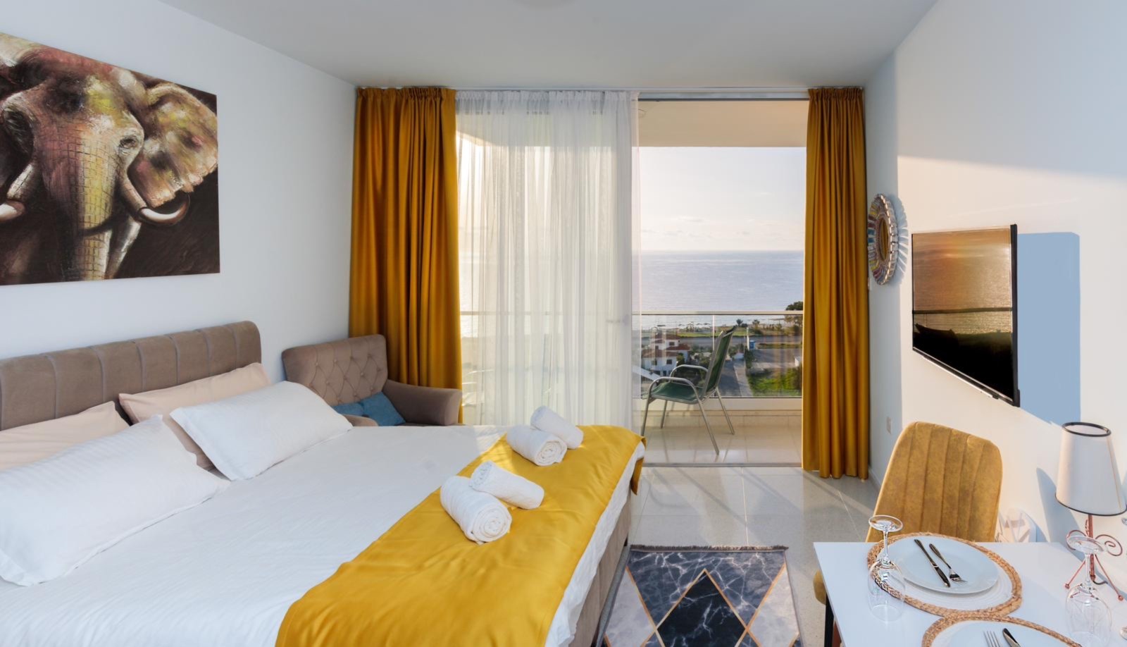 Einzimmerwohnung in Iskele Nordzypern mit Meerblick in moderner Wohnanlage