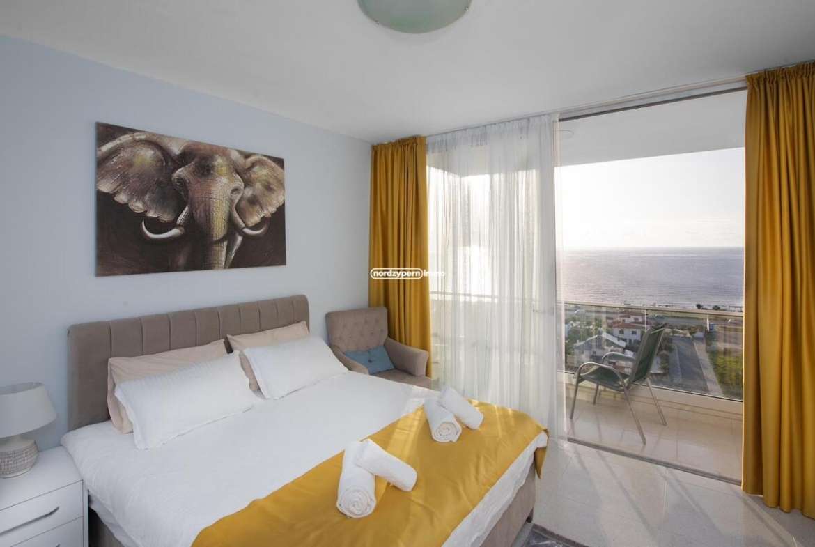 Einzimmerwohnung in Iskele Nordzypern mit Meerblick in moderner Wohnanlage