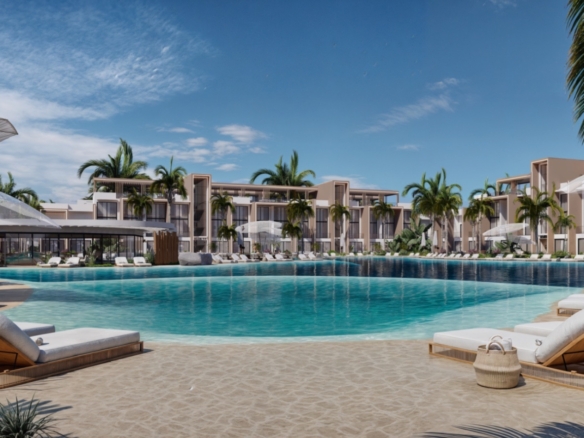 Iskele Projekt Nordzypern modernes Wellness Resort Gesamtansicht