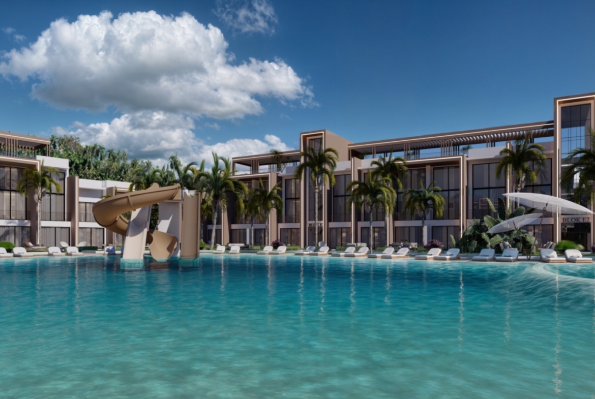 Iskele Projekt Nordzypern modernes Wellness Resort Gesamtansicht