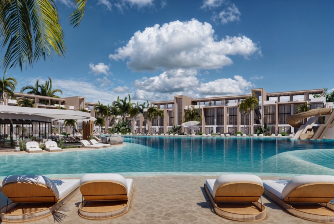 Iskele Projekt Nordzypern modernes Wellness Resort Gesamtansicht