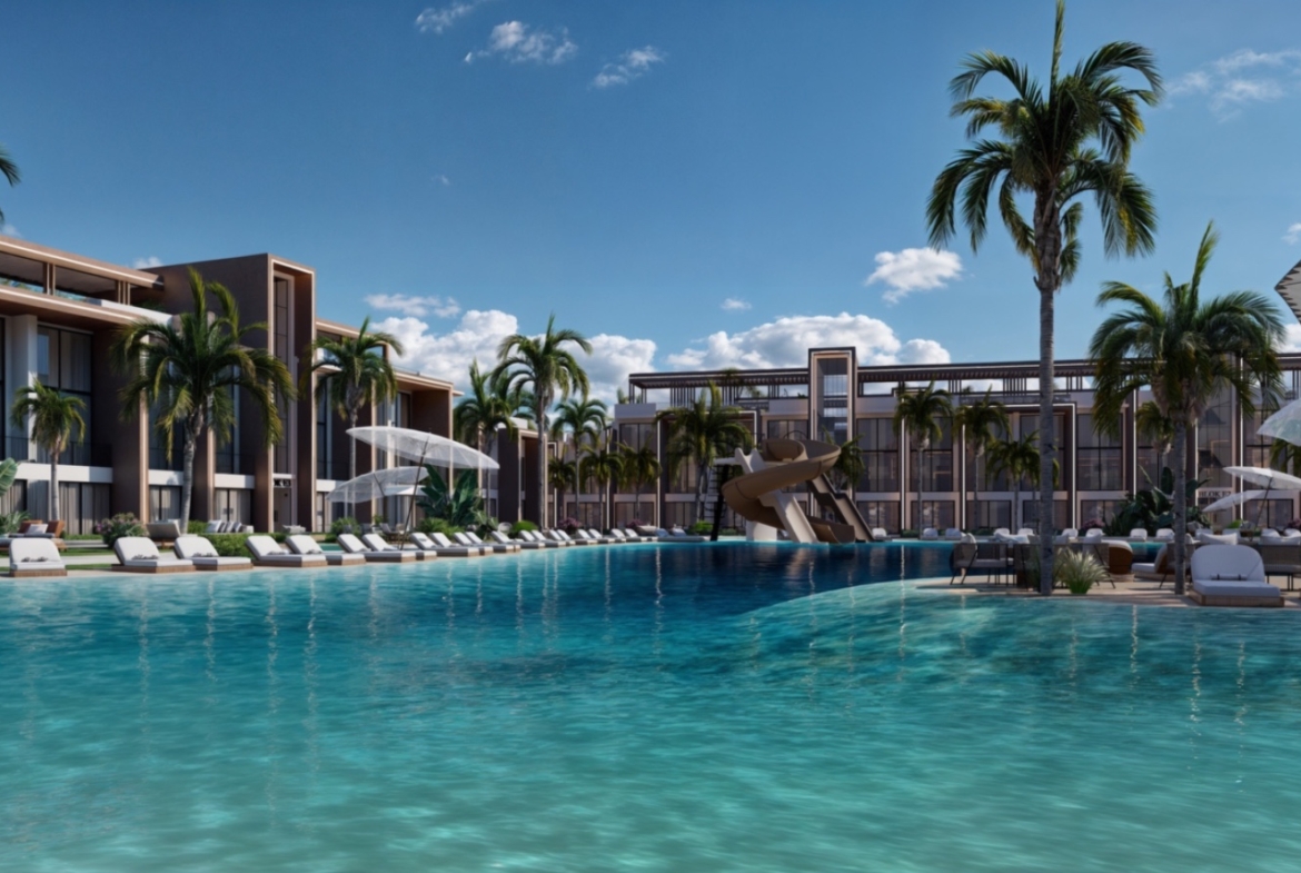 Iskele Projekt Nordzypern modernes Wellness Resort Gesamtansicht