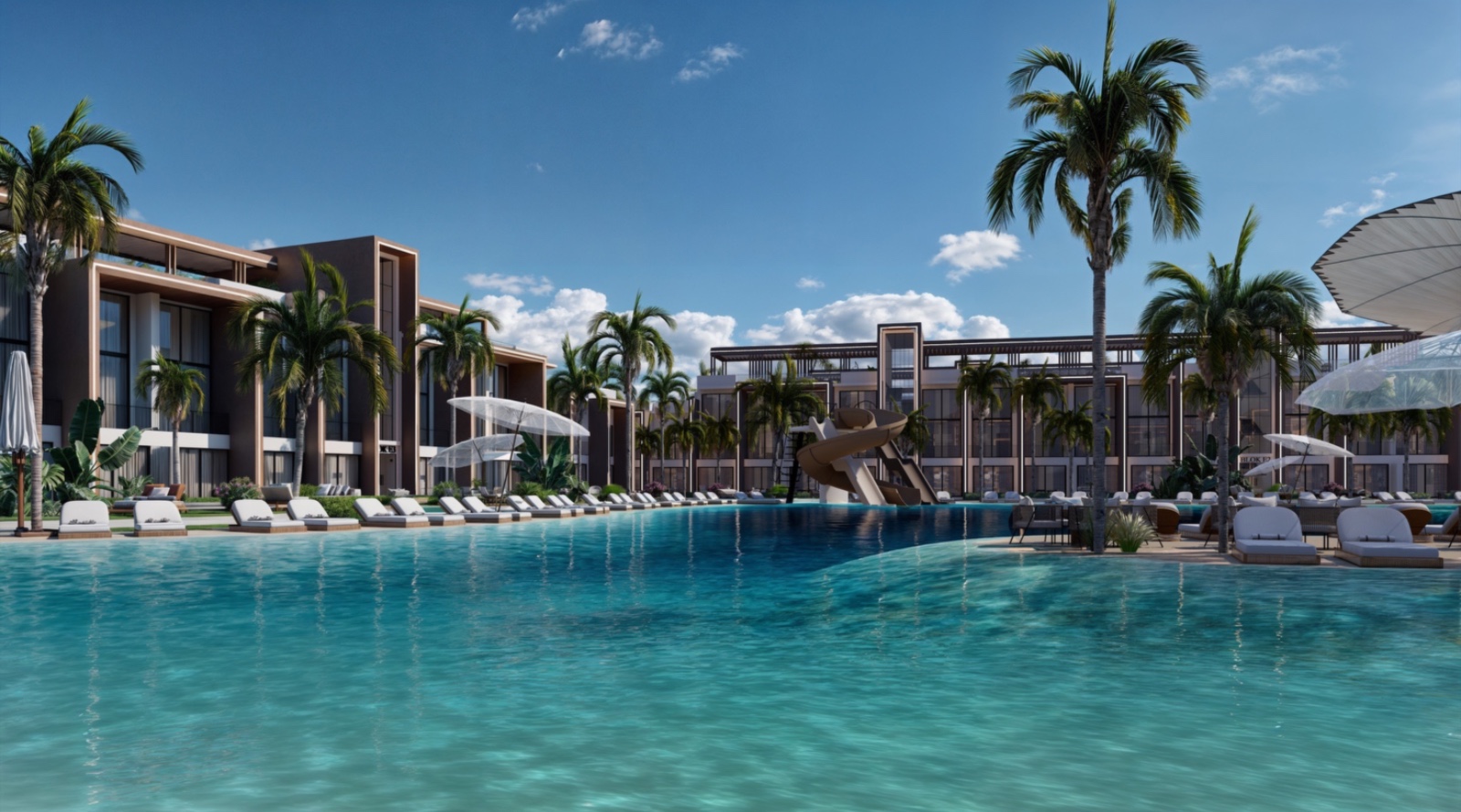 Iskele Projekt Nordzypern modernes Wellness Resort Gesamtansicht