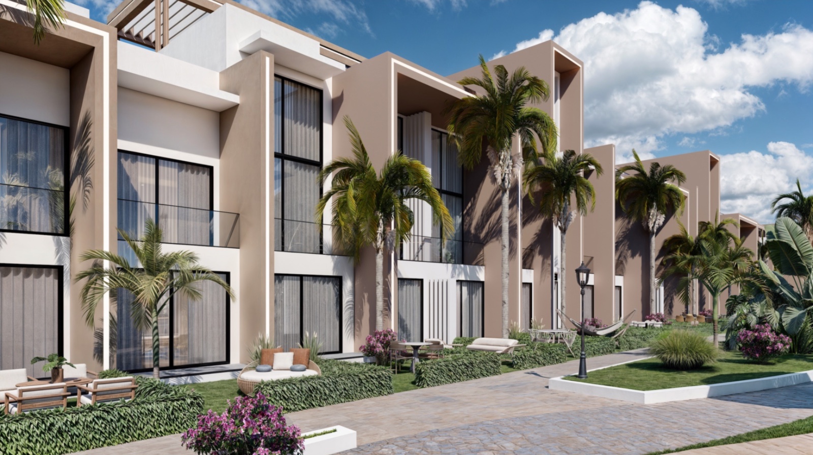 Iskele Projekt Nordzypern modernes Wellness Resort Gesamtansicht