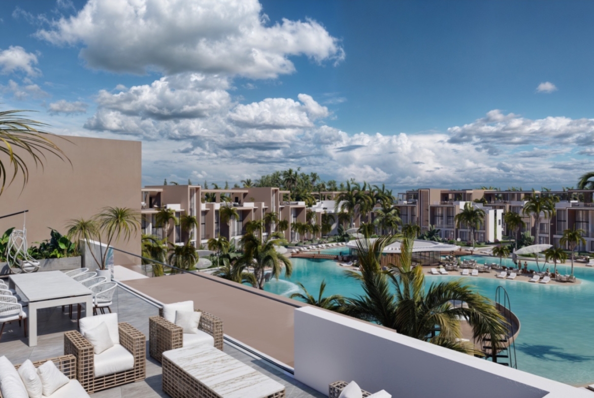 Iskele Projekt Nordzypern modernes Wellness Resort Gesamtansicht