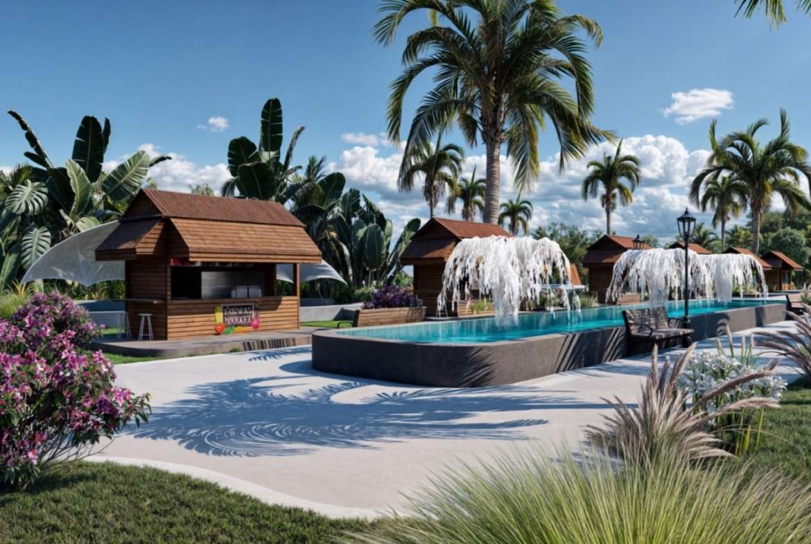 Iskele Projekt Nordzypern modernes Wellness Resort Gesamtansicht