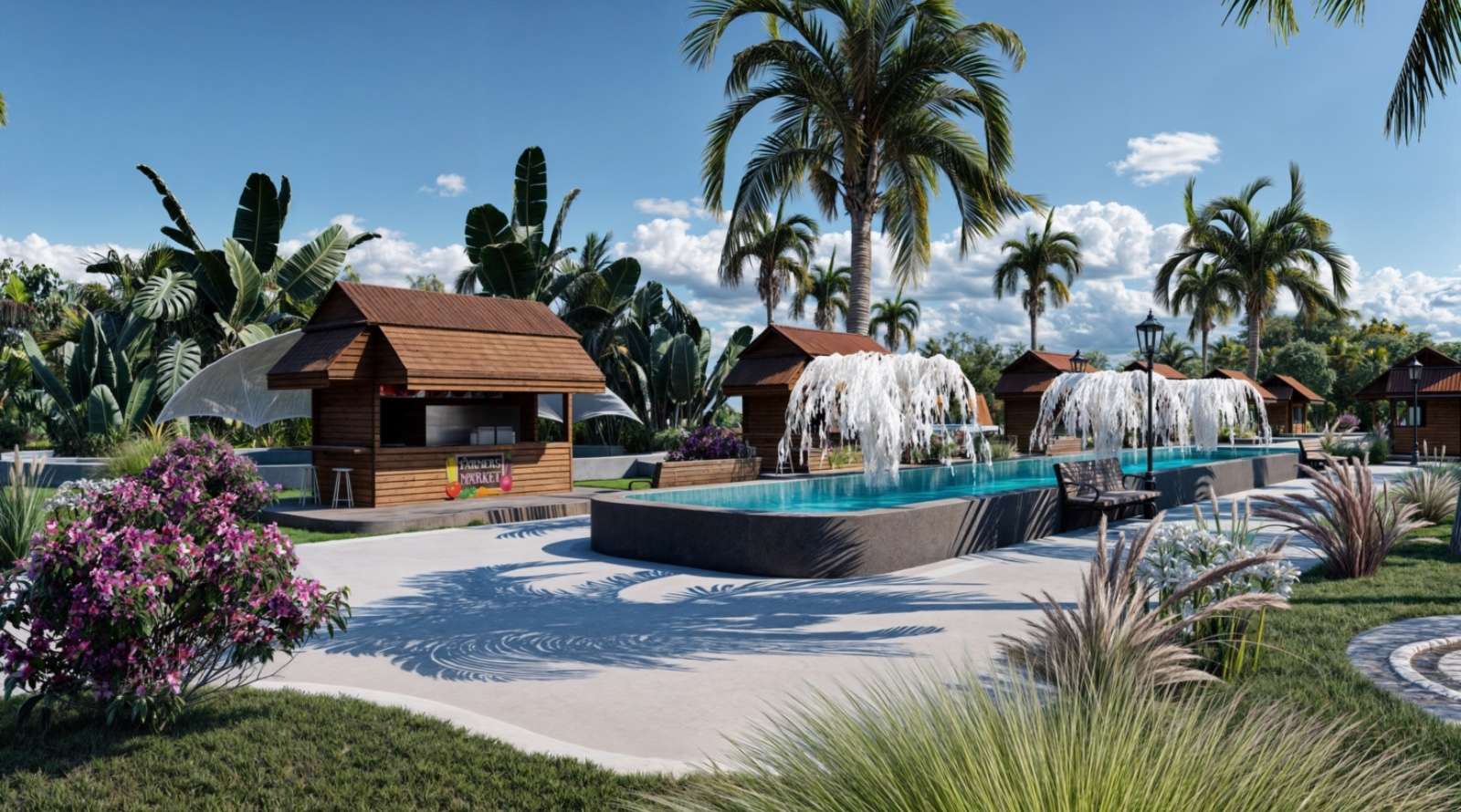 Iskele Projekt Nordzypern modernes Wellness Resort Gesamtansicht