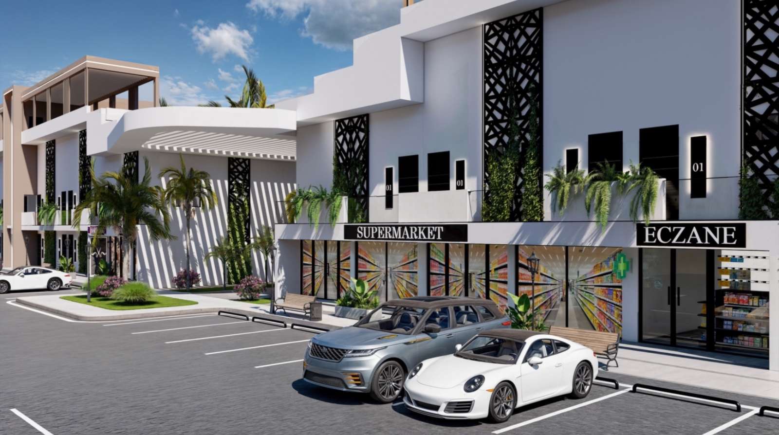 Iskele Projekt Nordzypern modernes Wellness Resort Gesamtansicht