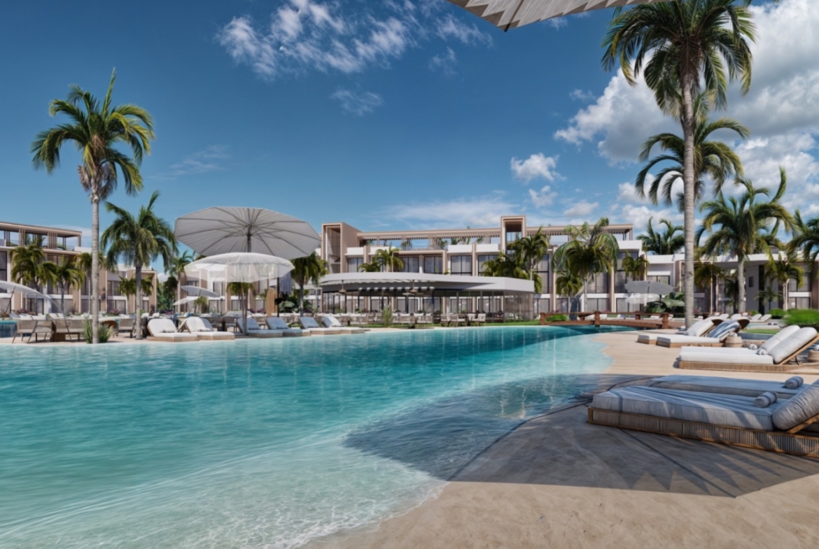 Iskele Projekt Nordzypern modernes Wellness Resort Gesamtansicht