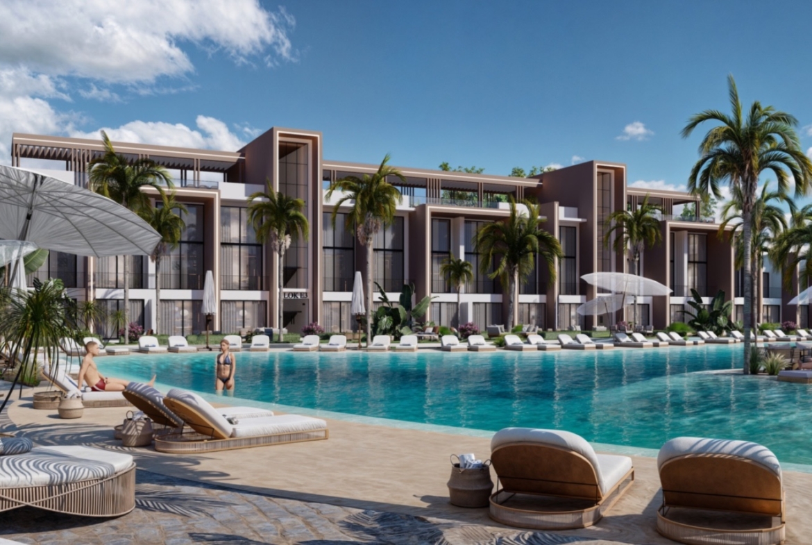 Iskele Projekt Nordzypern modernes Wellness Resort Gesamtansicht