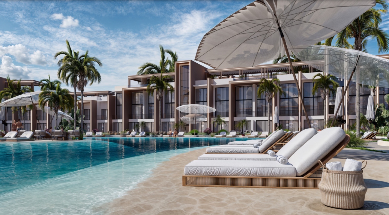 Iskele Projekt Nordzypern modernes Wellness Resort Gesamtansicht