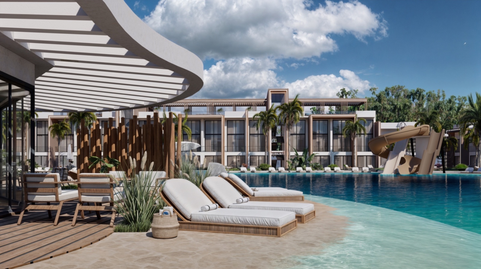 Iskele Projekt Nordzypern modernes Wellness Resort Gesamtansicht