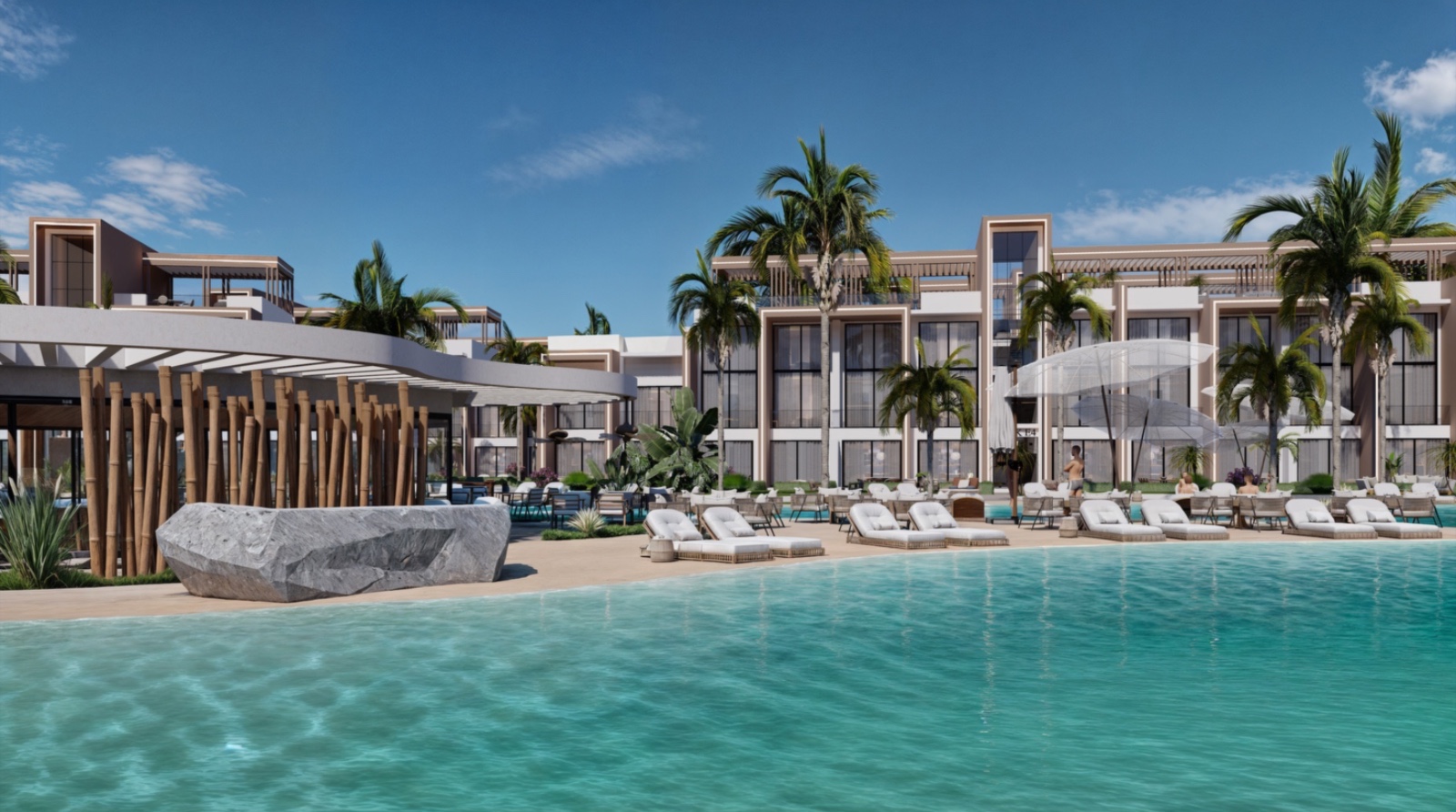 Iskele Projekt Nordzypern modernes Wellness Resort Gesamtansicht