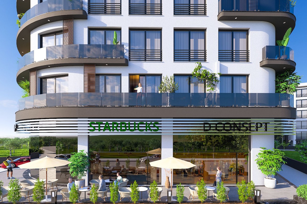 Modernes Stadtzentrum Projekt mit Wohnungen und Gewerbeeinheiten in Gönyeli Nicosia Nordzypern