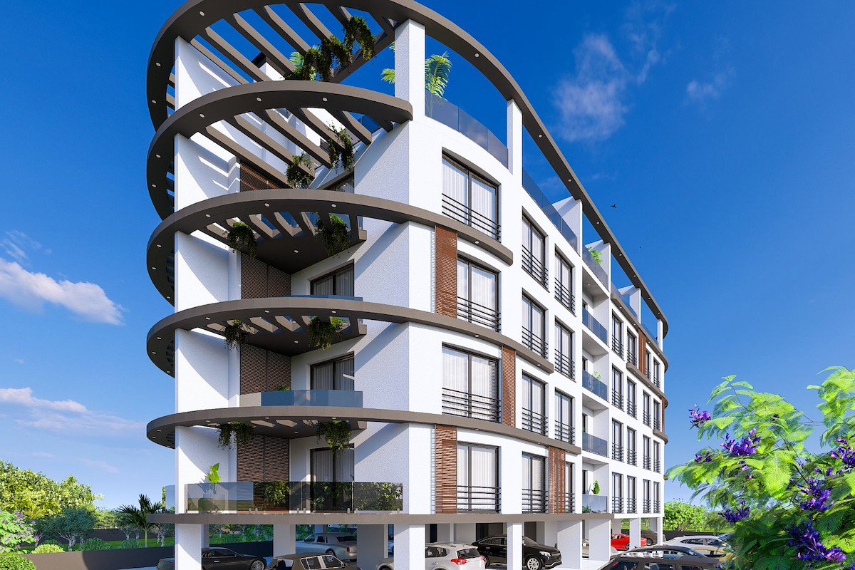 Modernes Stadtzentrum Projekt mit Wohnungen und Gewerbeeinheiten in Gönyeli Nicosia Nordzypern